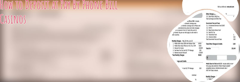 Deposit using phone bill